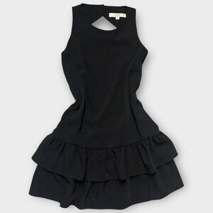 Womens Loft Black Dress With Ruffles